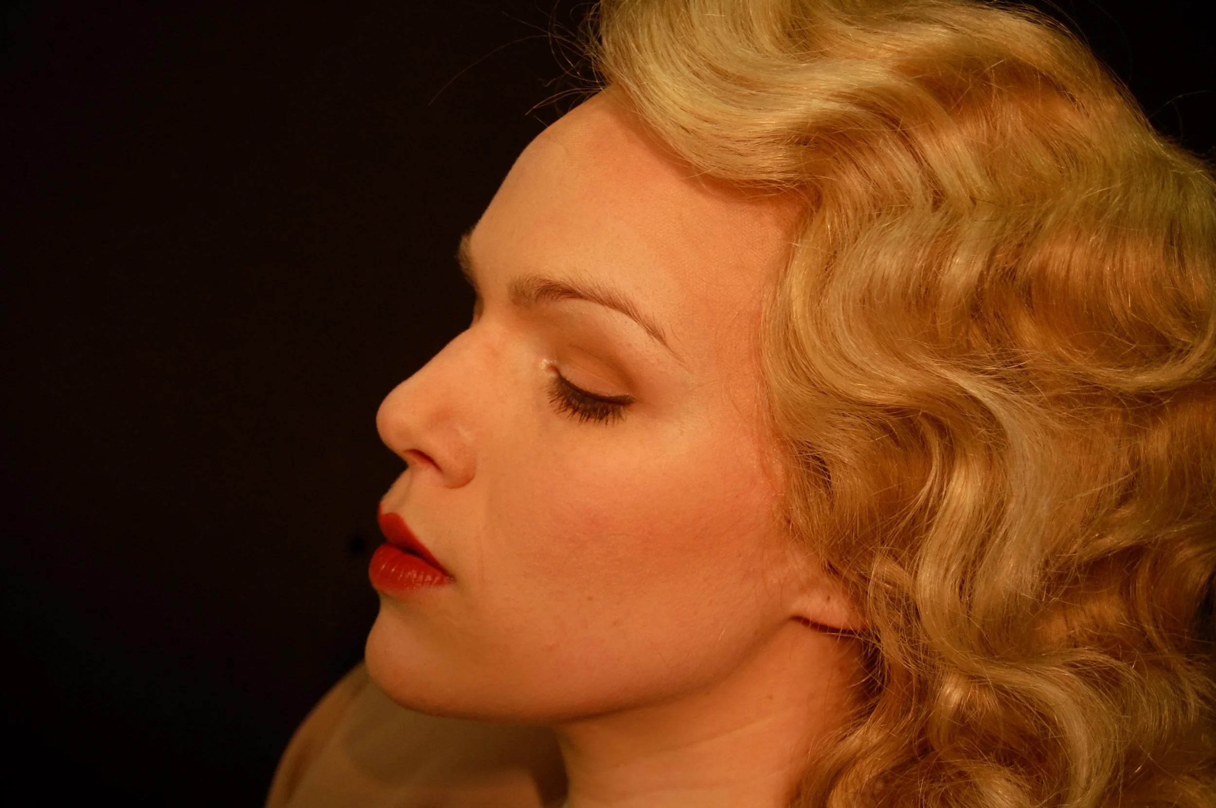 Styled Wig and Makeup Application