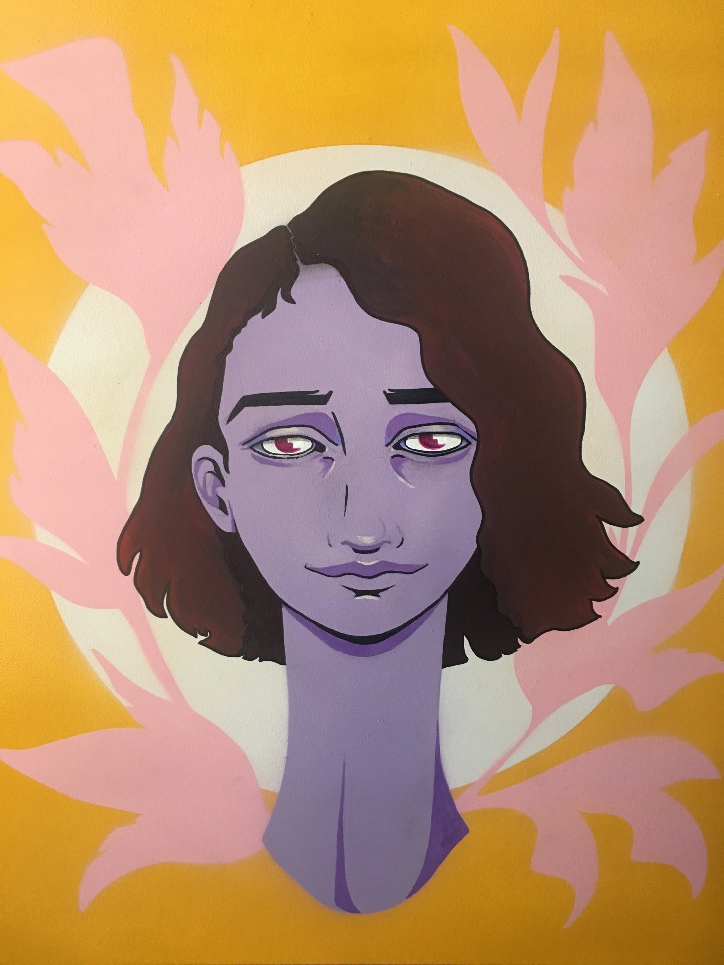  Spray paint, acrylic, ink 