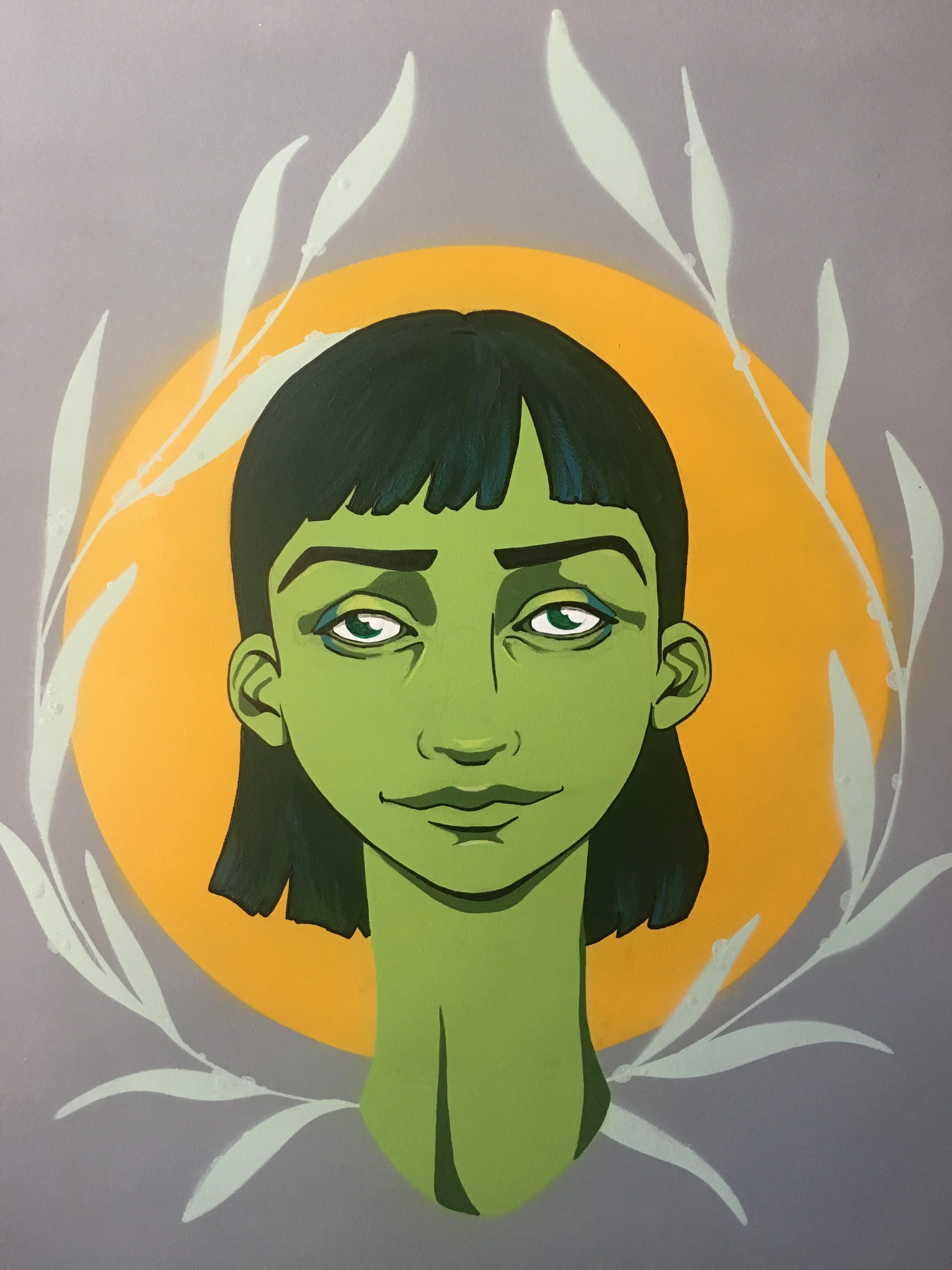  Spray paint, acrylic, ink 