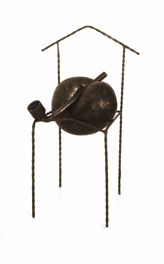 La Pipa de Juan Gris 1997 steel, calabash, wax Private Collection