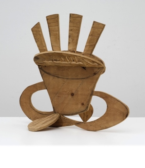 Taza 2002 Maquette for Commission “El Museo Rodante” wood, lead pencil, charcoal