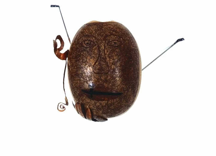 Poeta 1996 Calabash, steel, copper, wax Private Collection
