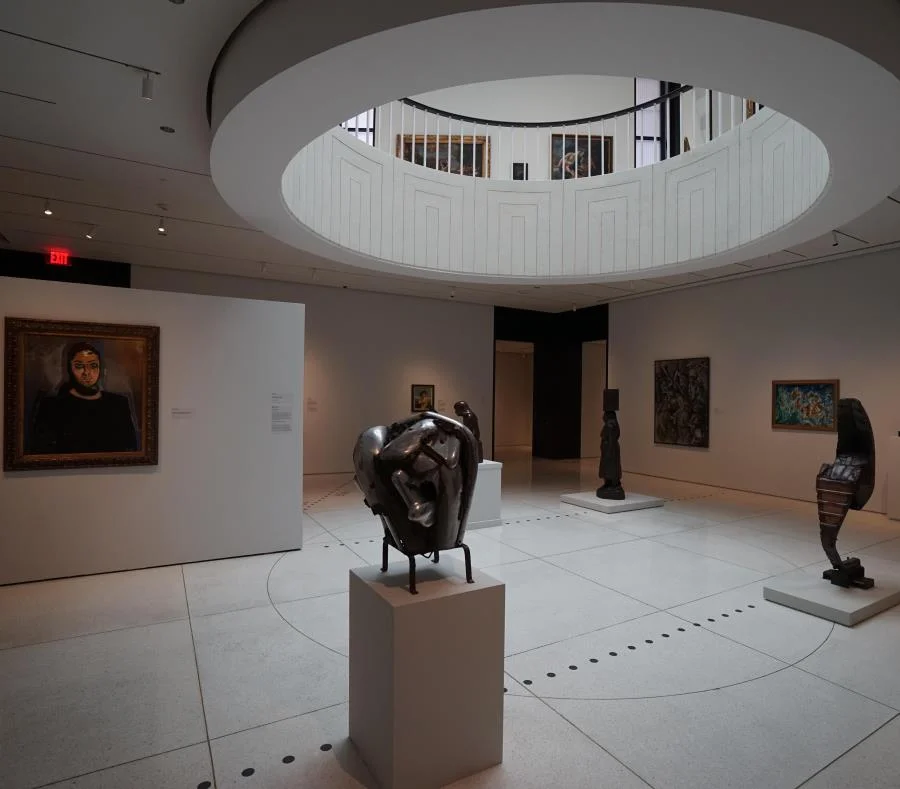 Re-installation of the Collection at the Ponce Museum with 2 sculptures by Ferrer from the early 1960s (center and right)