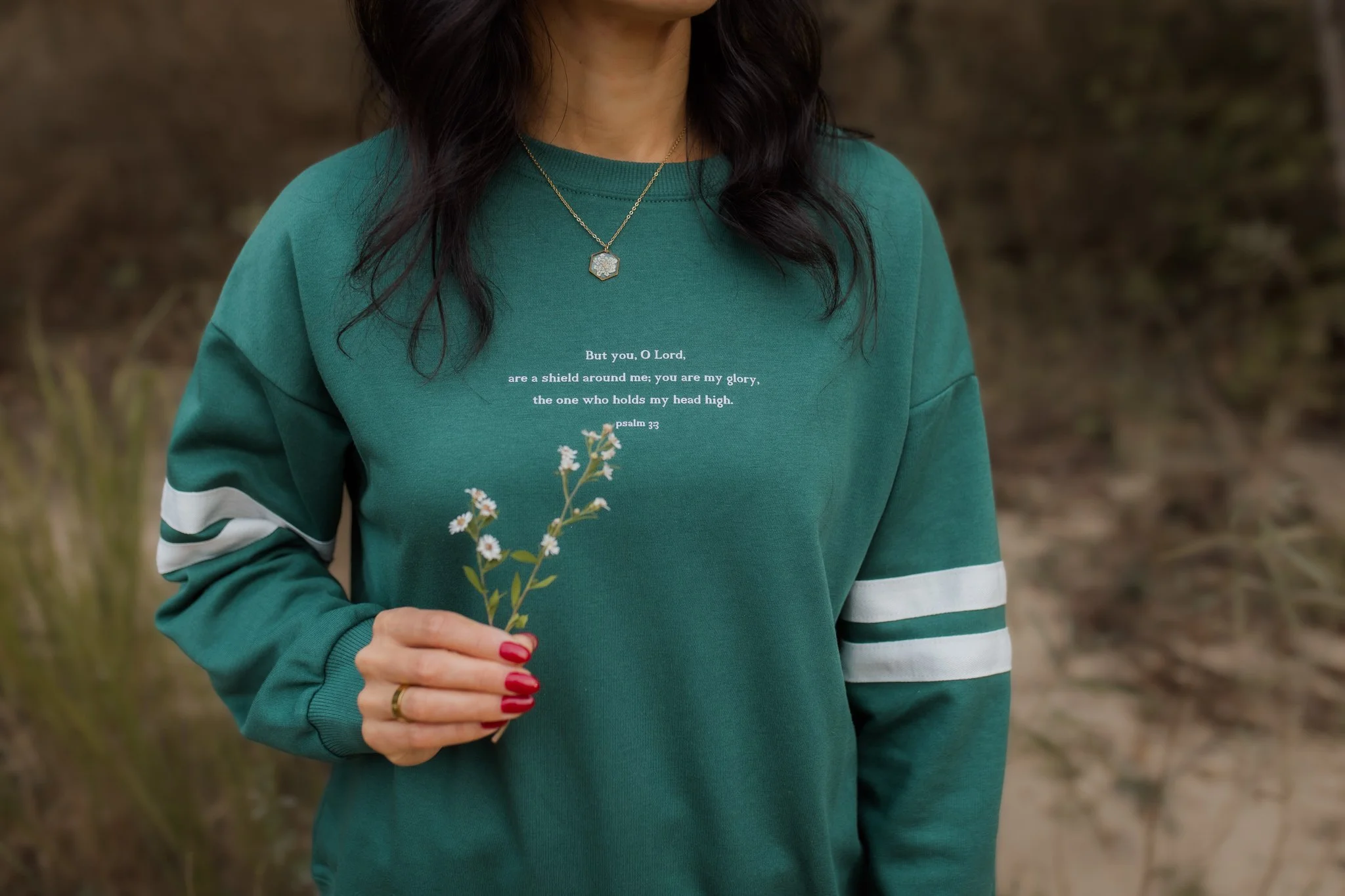 Christian Fall Line Collection - Green Varsity sweater