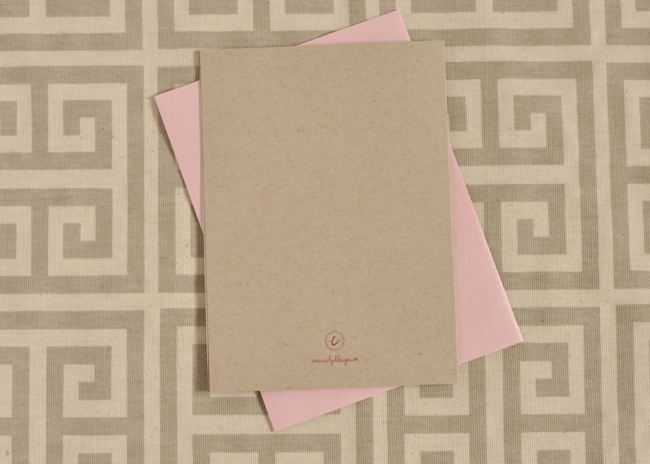 Back side and the inside is blank on this Kraft paper.