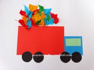 http://www.crafty-crafted.com/paper-crafts/basic-shapes-dump-truck/