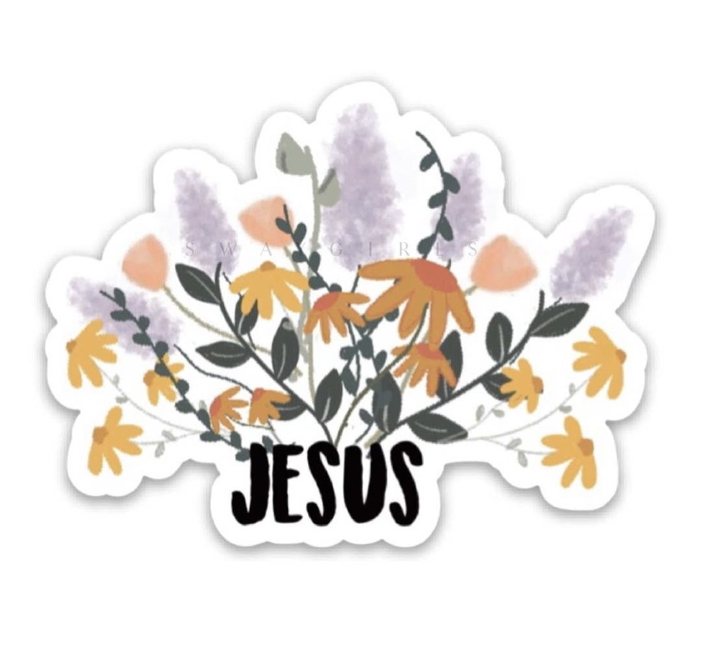 Set of 3 Sheets With 38 Christian Stickers Floral Motifs, Christian  Stickers for Women, Bible Stickers, Christian Gift for Women 
