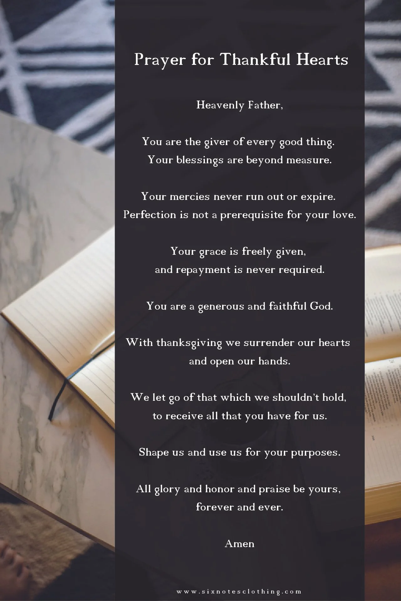 A Prayer For Thankful Hearts