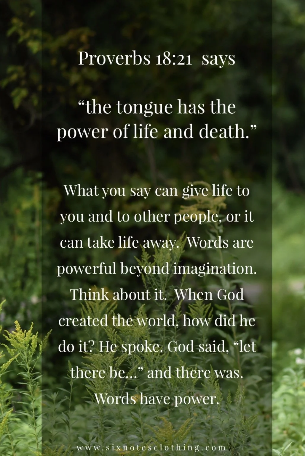 Proverbs 18 - words have power