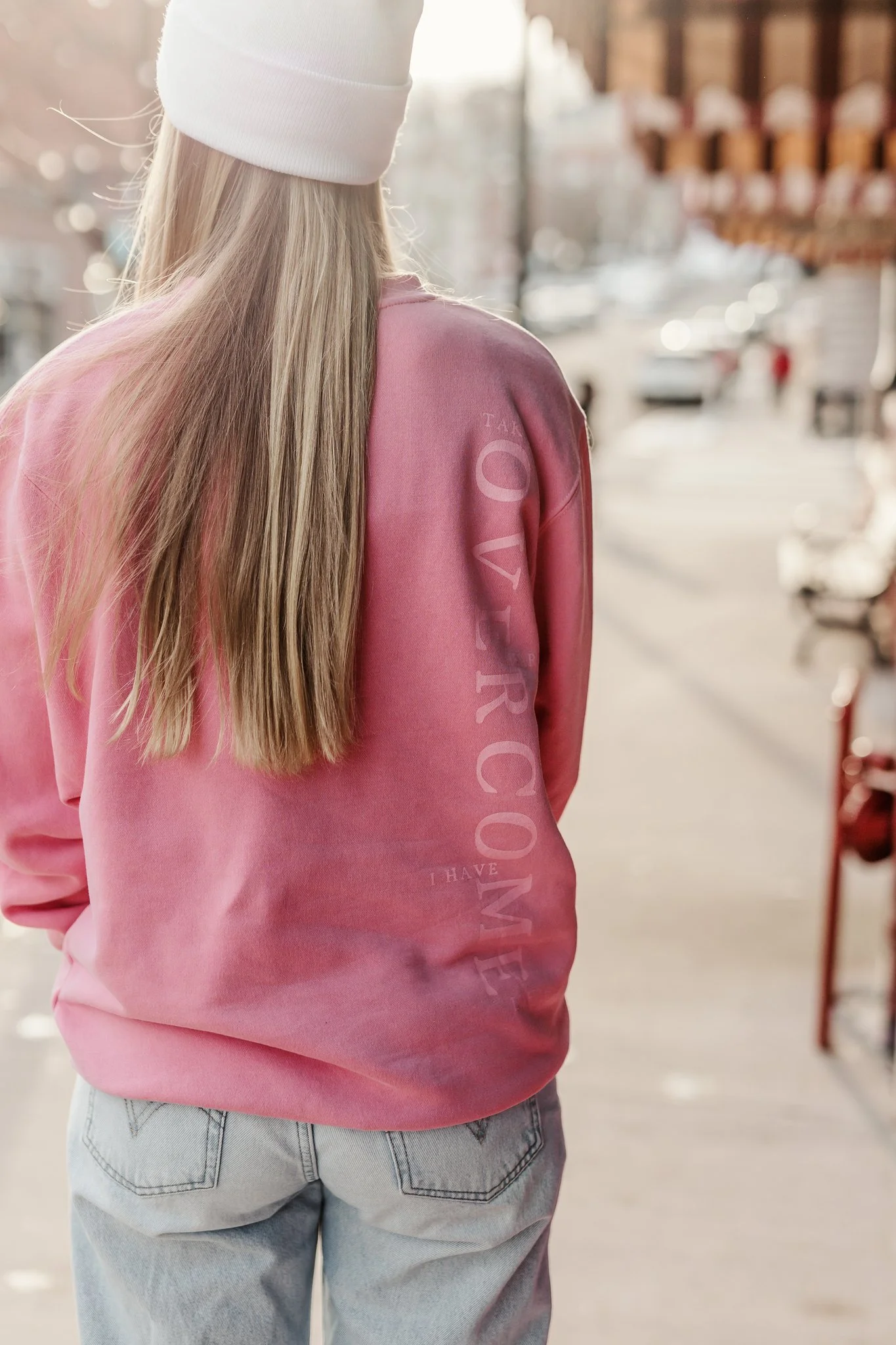 Overcome christian sweatshirt for girls