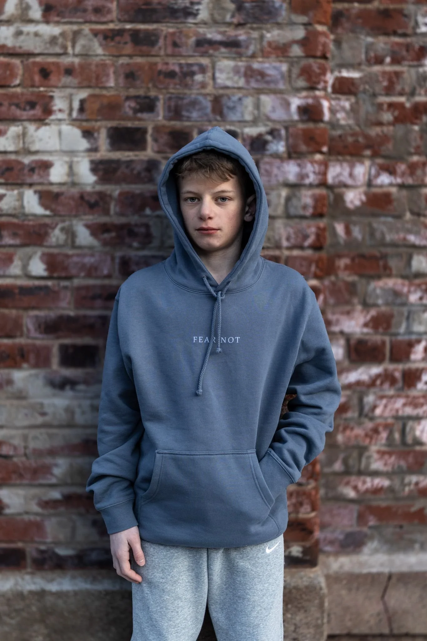 fear not storm blue christian sweatshirt