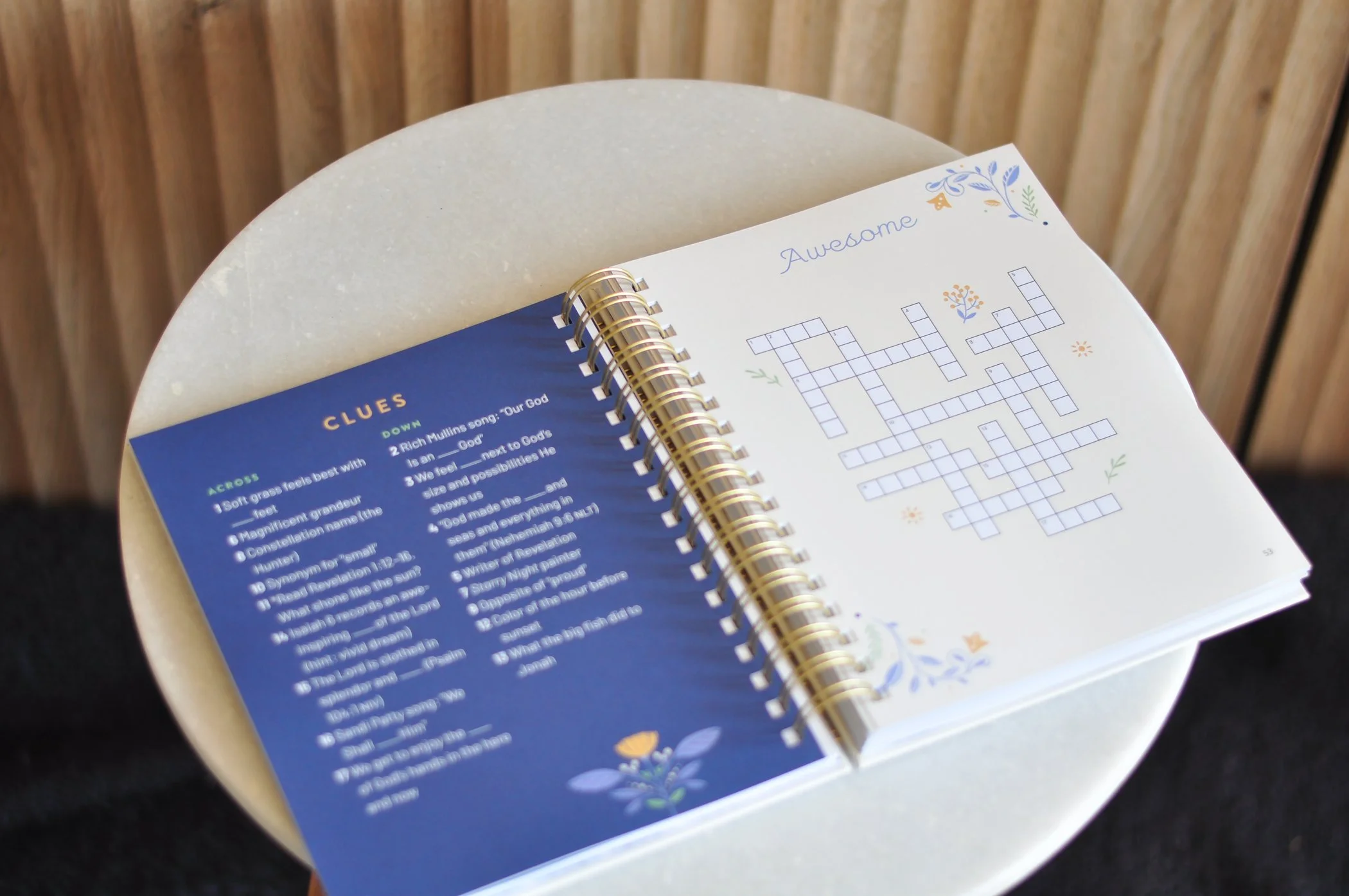 dayspring spiral bound crossword devotional book