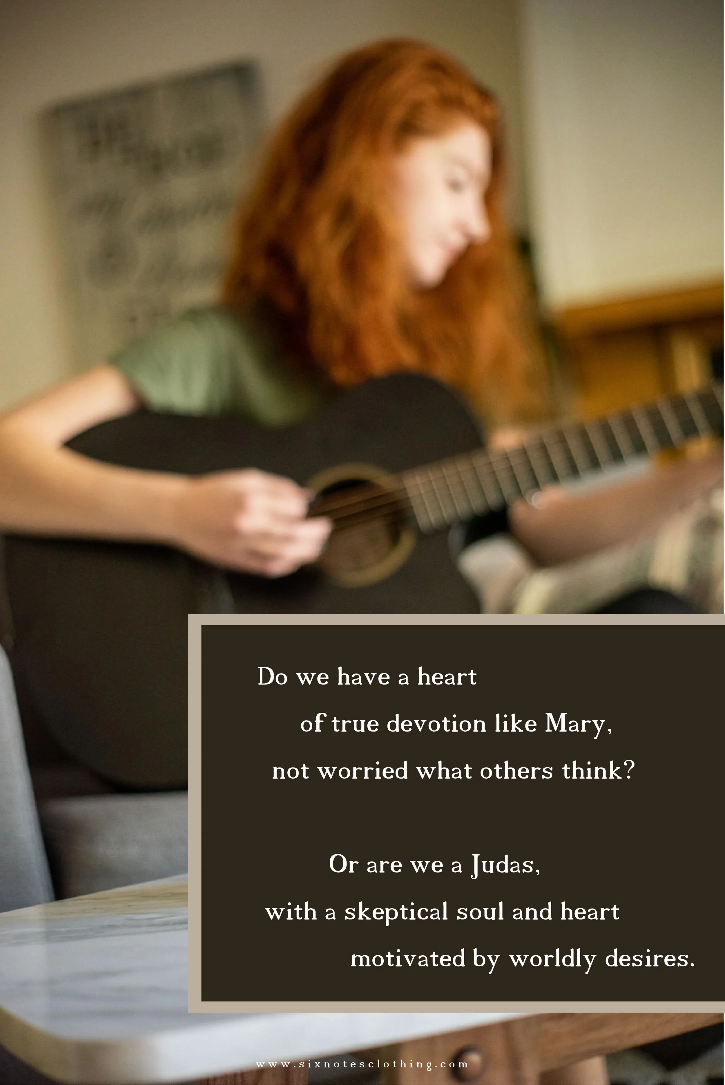 christian quote comparing Judas and Mary the sister of Lazarus with a beautiful image