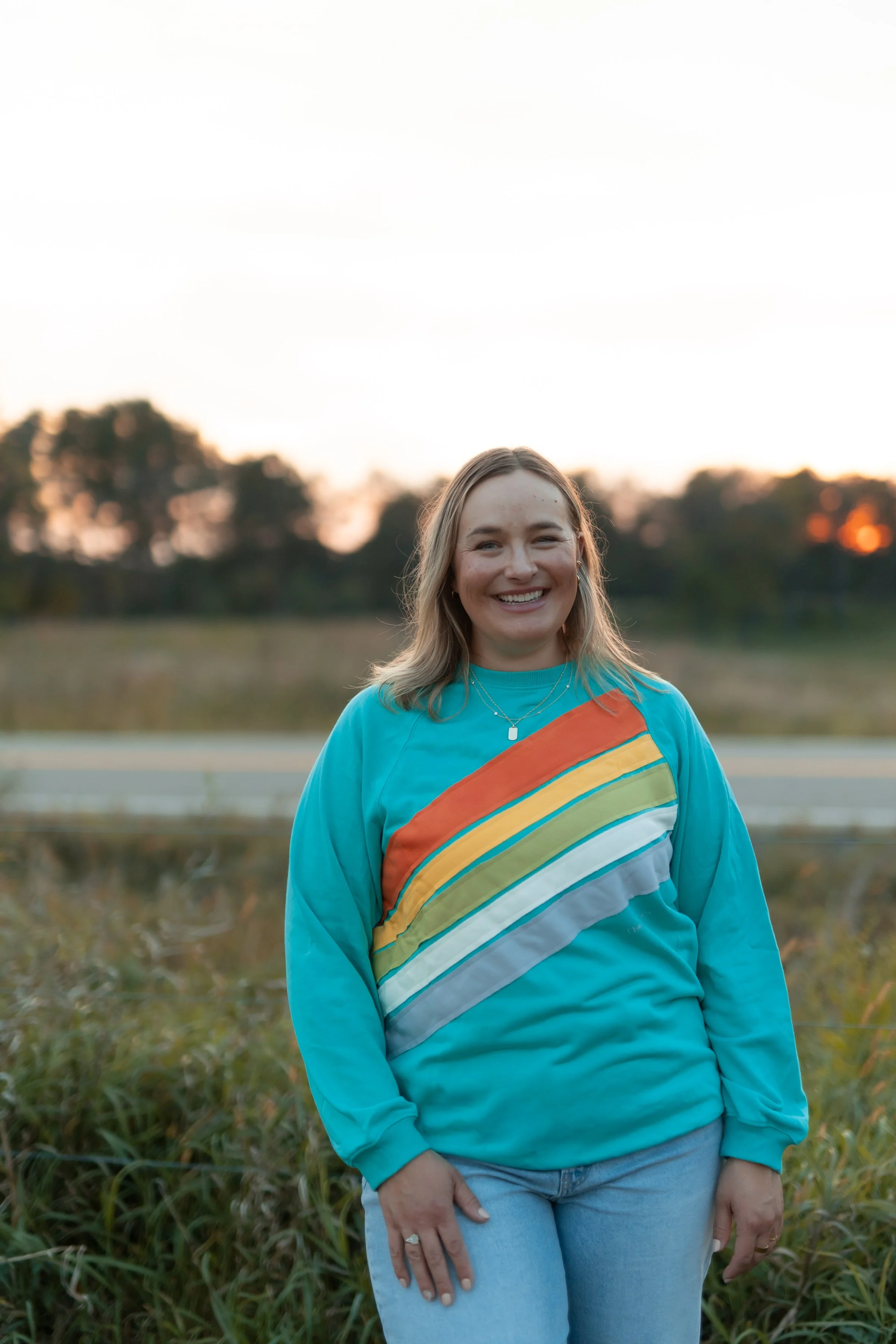 christian clothing - retro vibes with Rainbow -Genesis 9:13