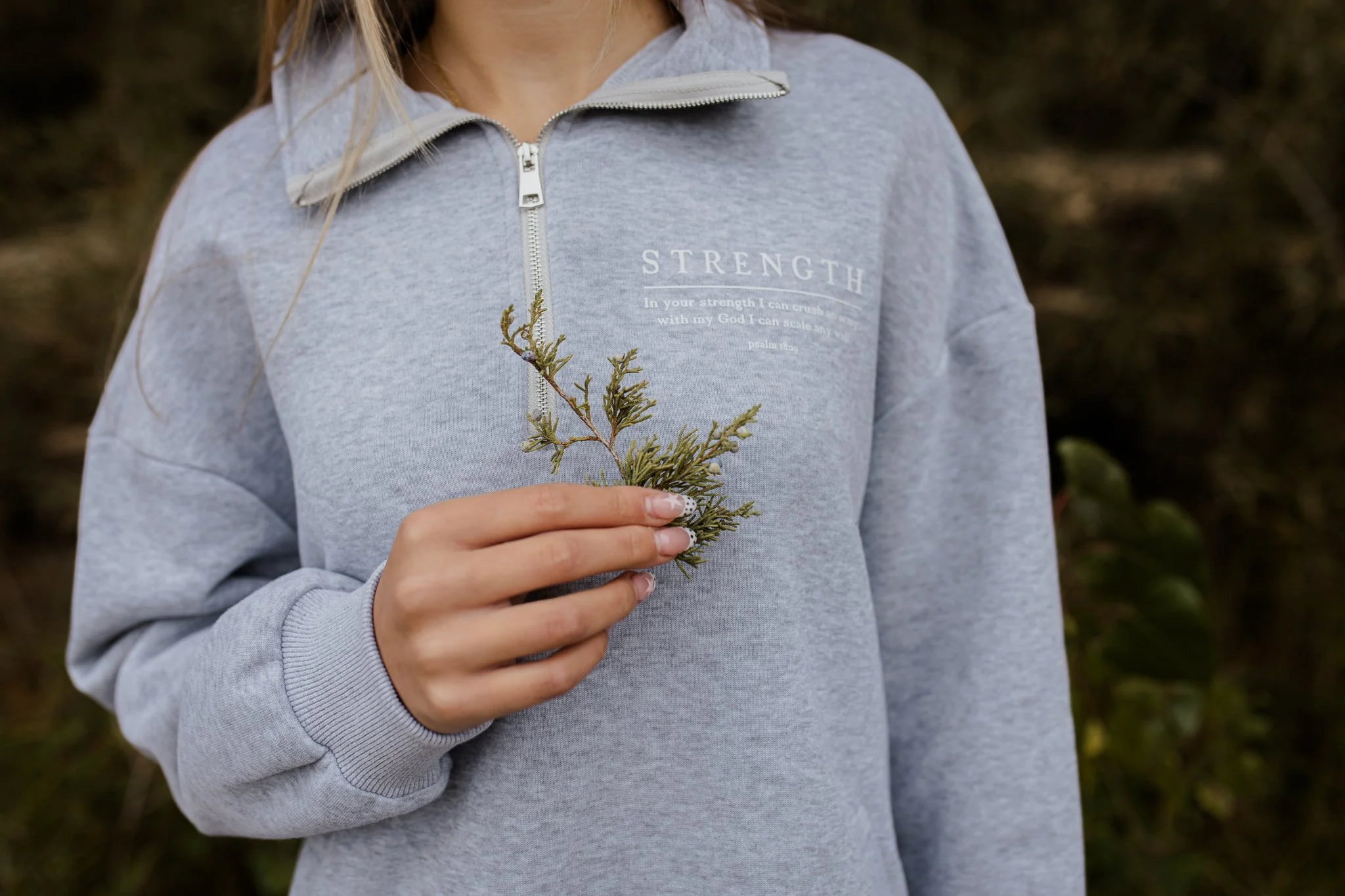 Psalm 18:29 quarter zip christian pullover