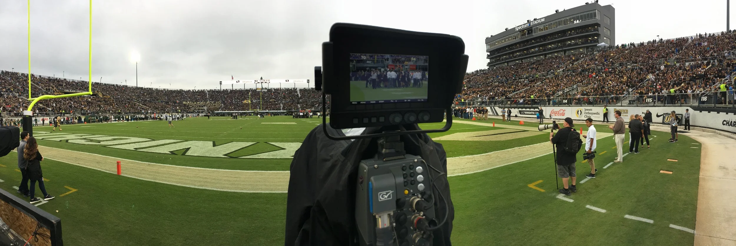 Sold-Out UCF vs USF Football Game - Video Board Camera Operator