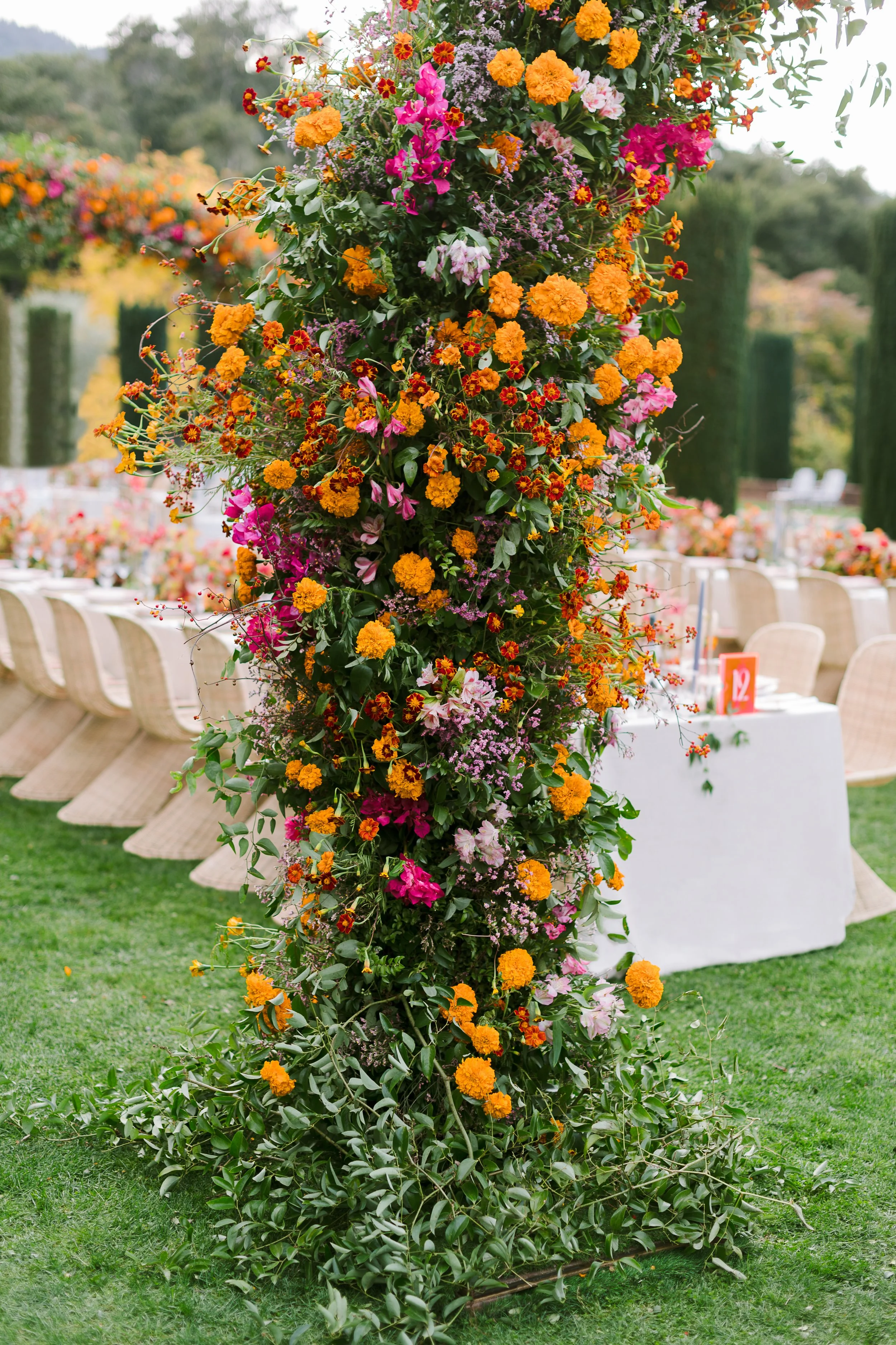 Filoli Garden, Woodside Event with Colorful Florals by Loop, Designed ...