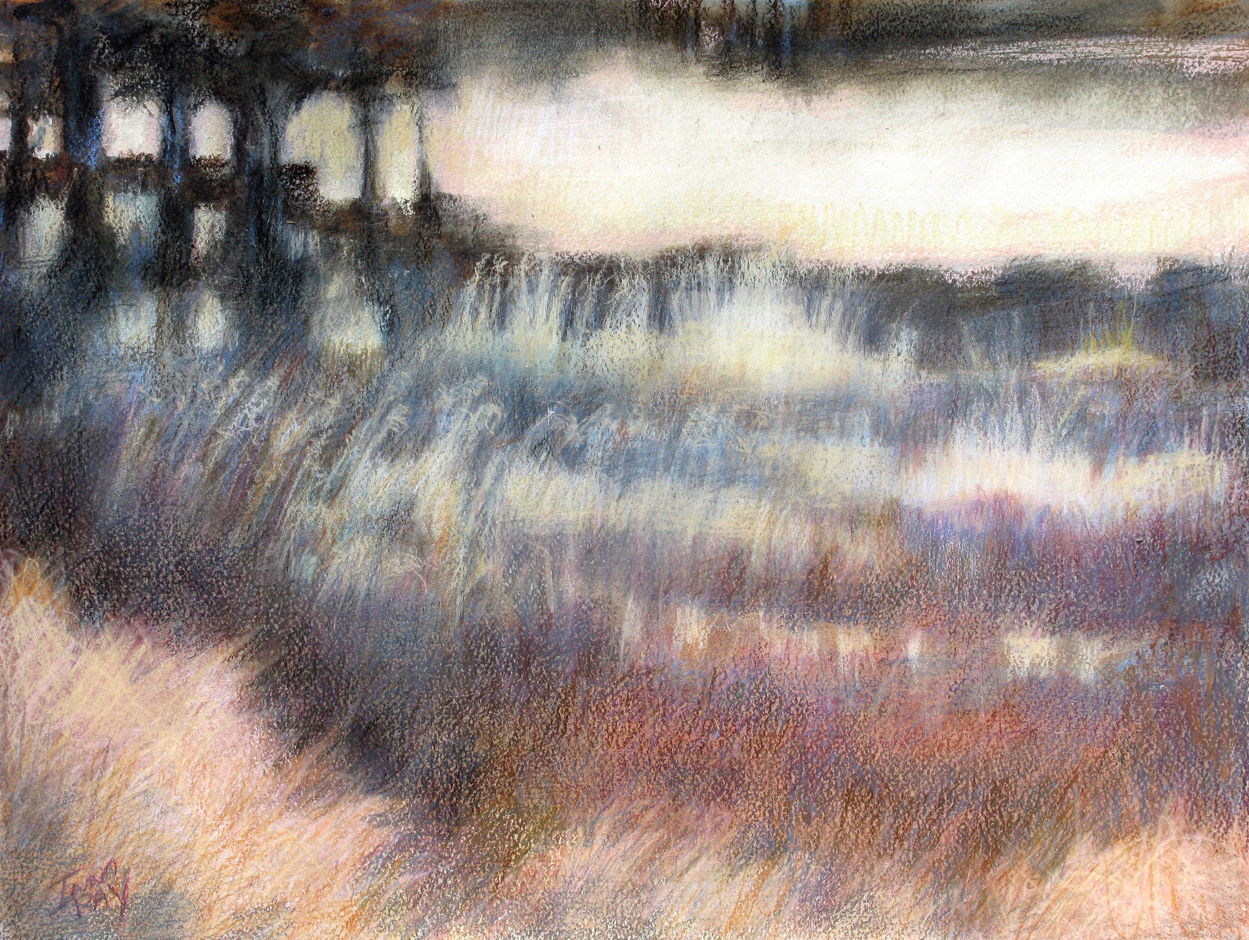 Shadow Streaked Grass, Point Pinole - 2014, Collection of the Escalette Permanent Collection of Art 