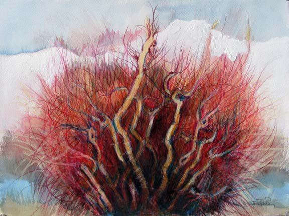 Red Birch, Sierra Snow, Lone Pine 2011. Collection of the Escalette Permanent Collection of Art