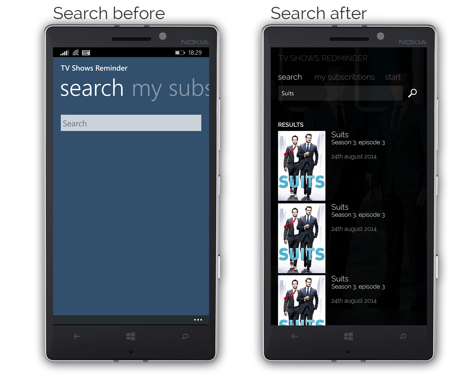 Lesson: If you have no results or the user haven't seached yet. Why not show some suggetions or a list of items that you want to highlight.