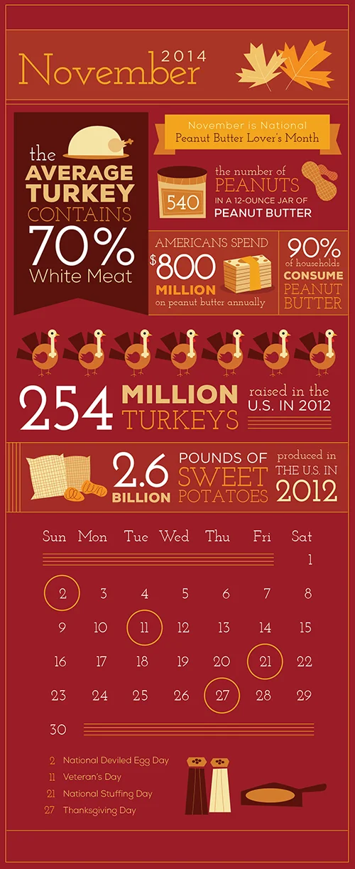 November Infographic Calendar
