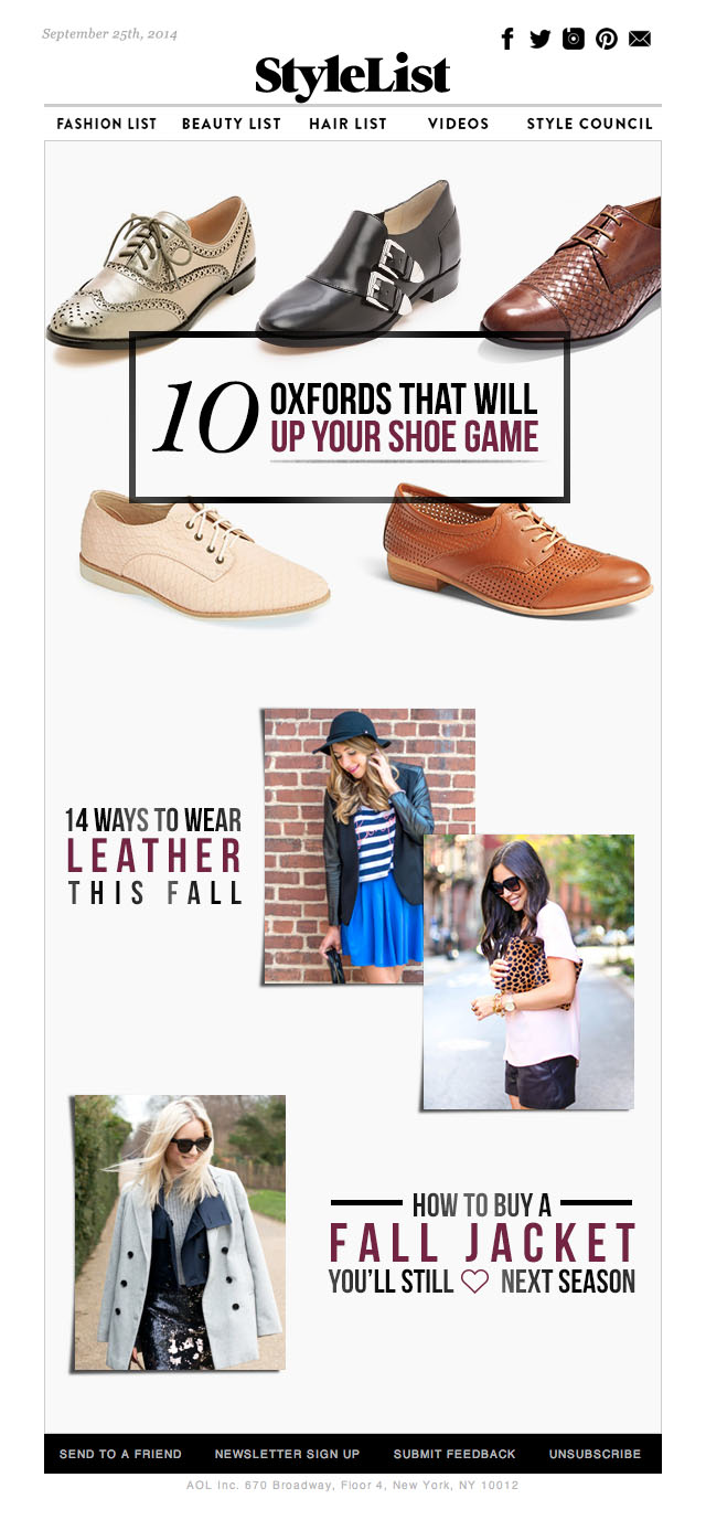 StyleList Email Newsletter: 9/25/14
