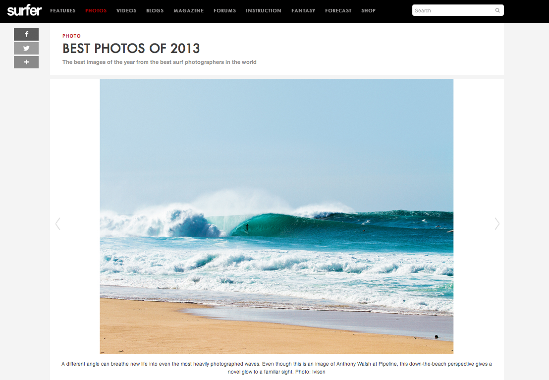 Surfer Magazine Best Photos of 2013