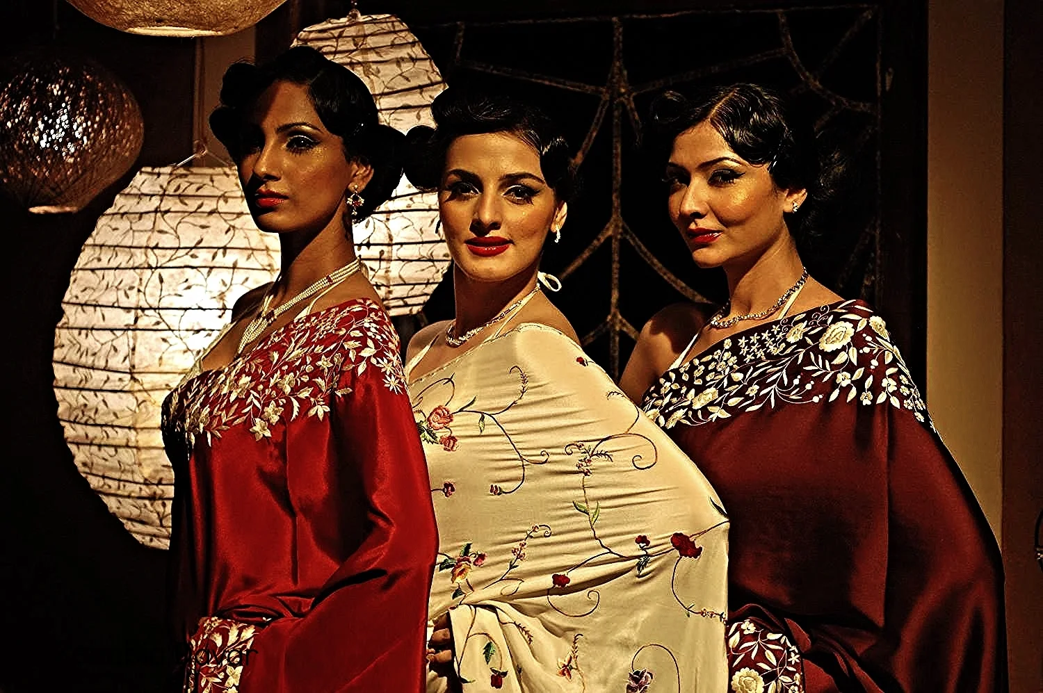 Authentic Hand Embroidered Parsi Gara Saris.