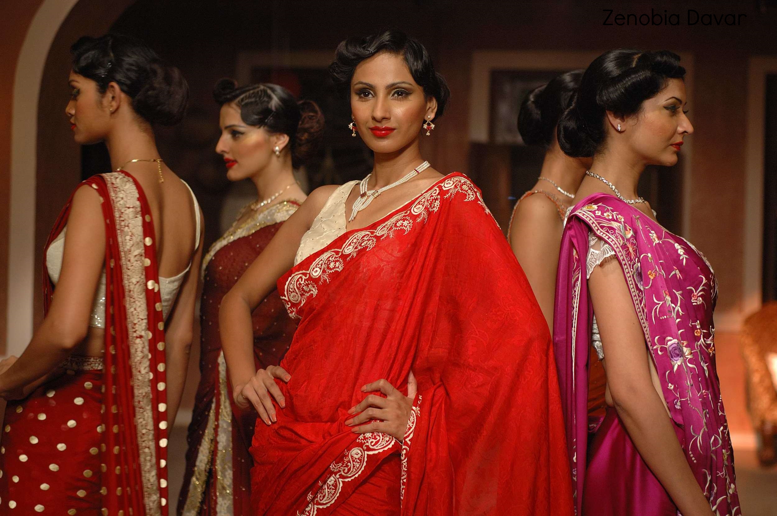 Authentic Hand Embroidered Parsi Gara Saris.