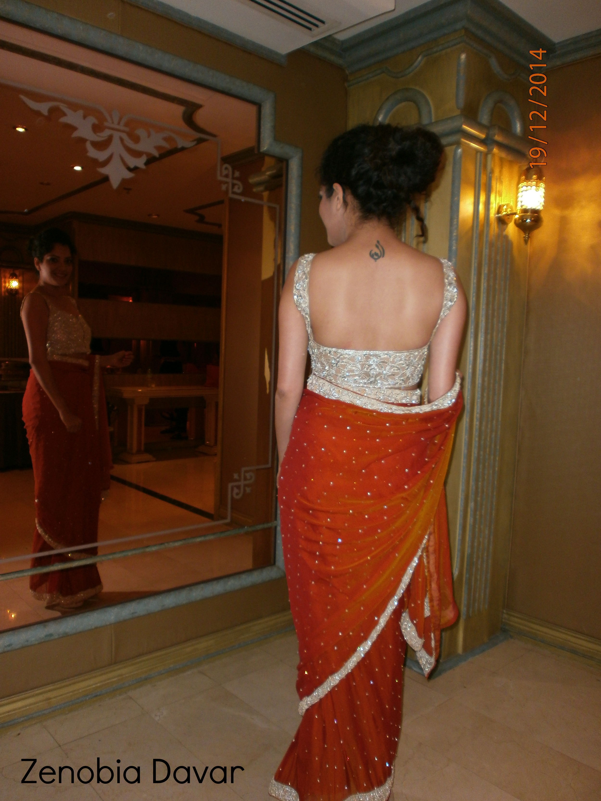 Real Zari border sari