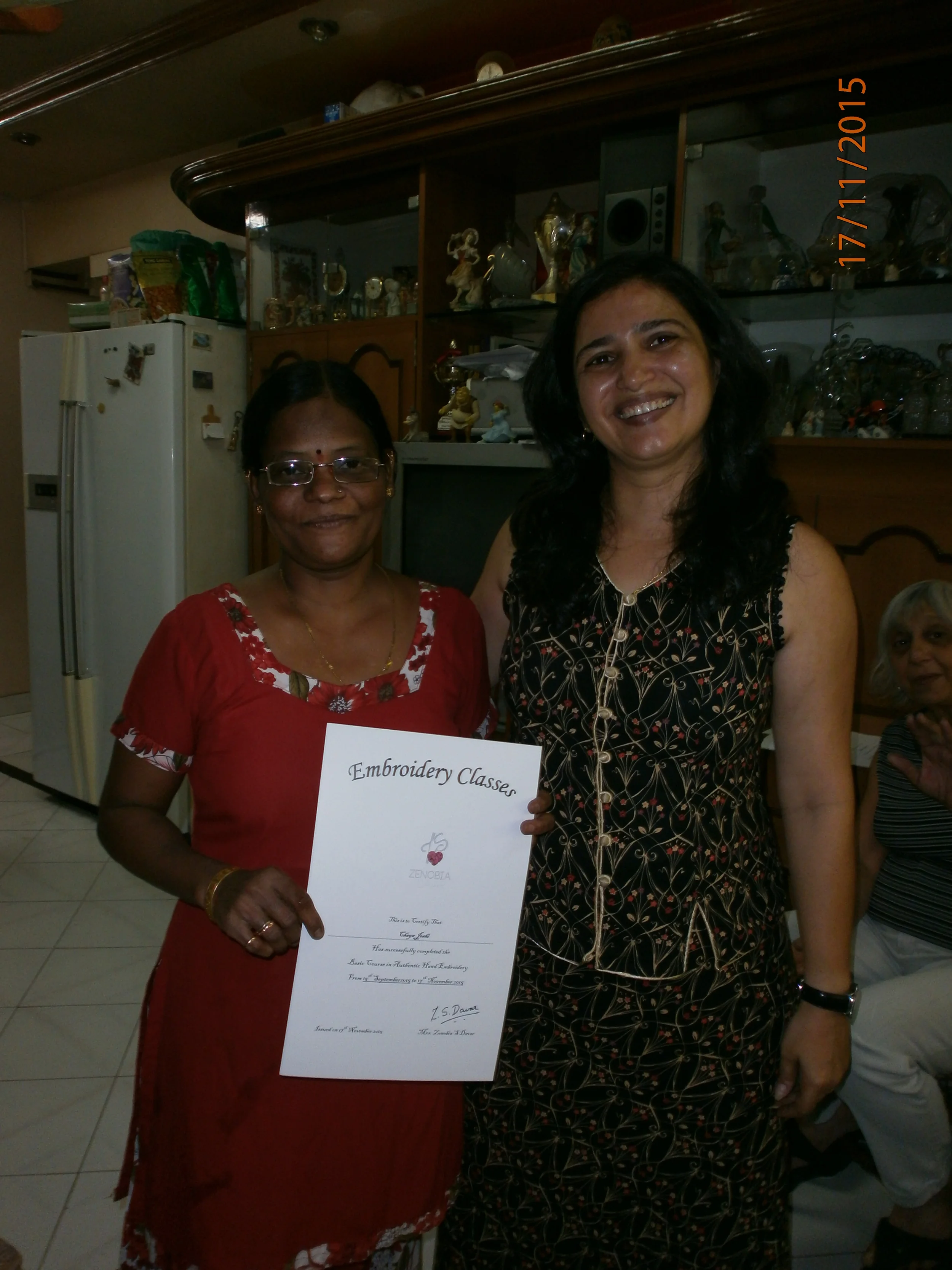 Basic course in Hand Embroidery.