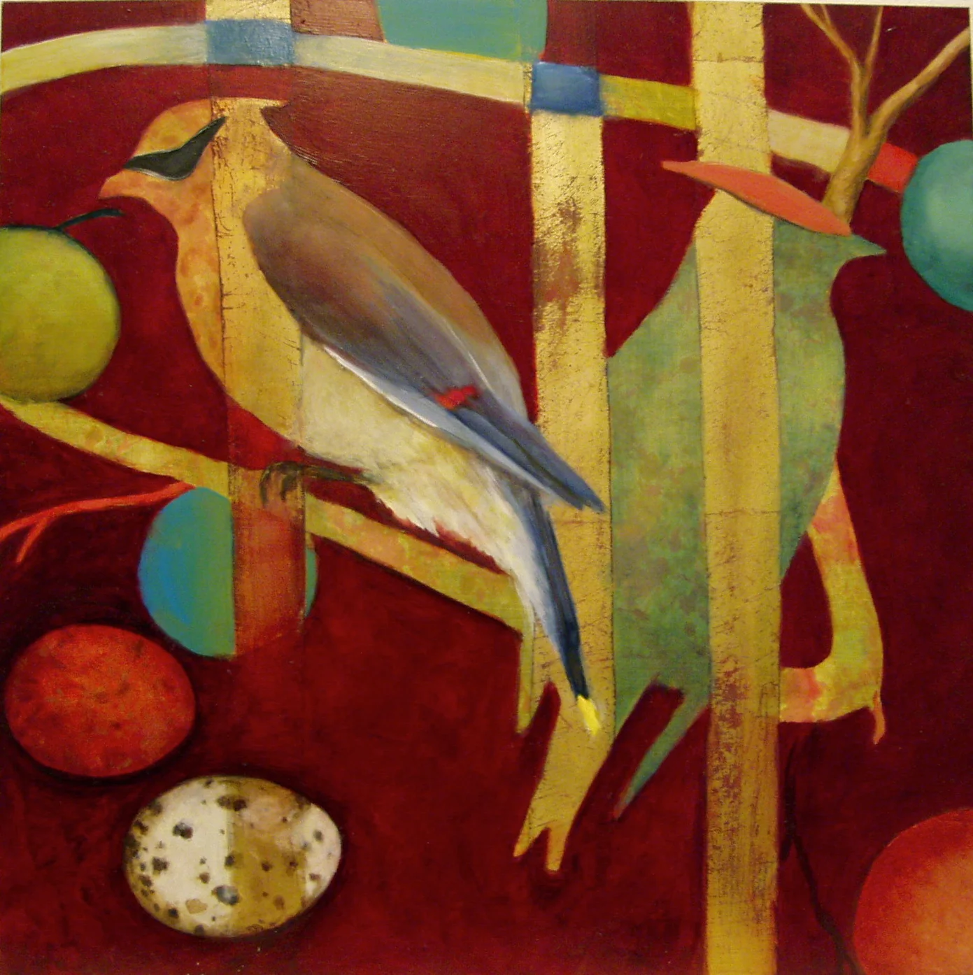 20. Cedar Waxwing Abstraction