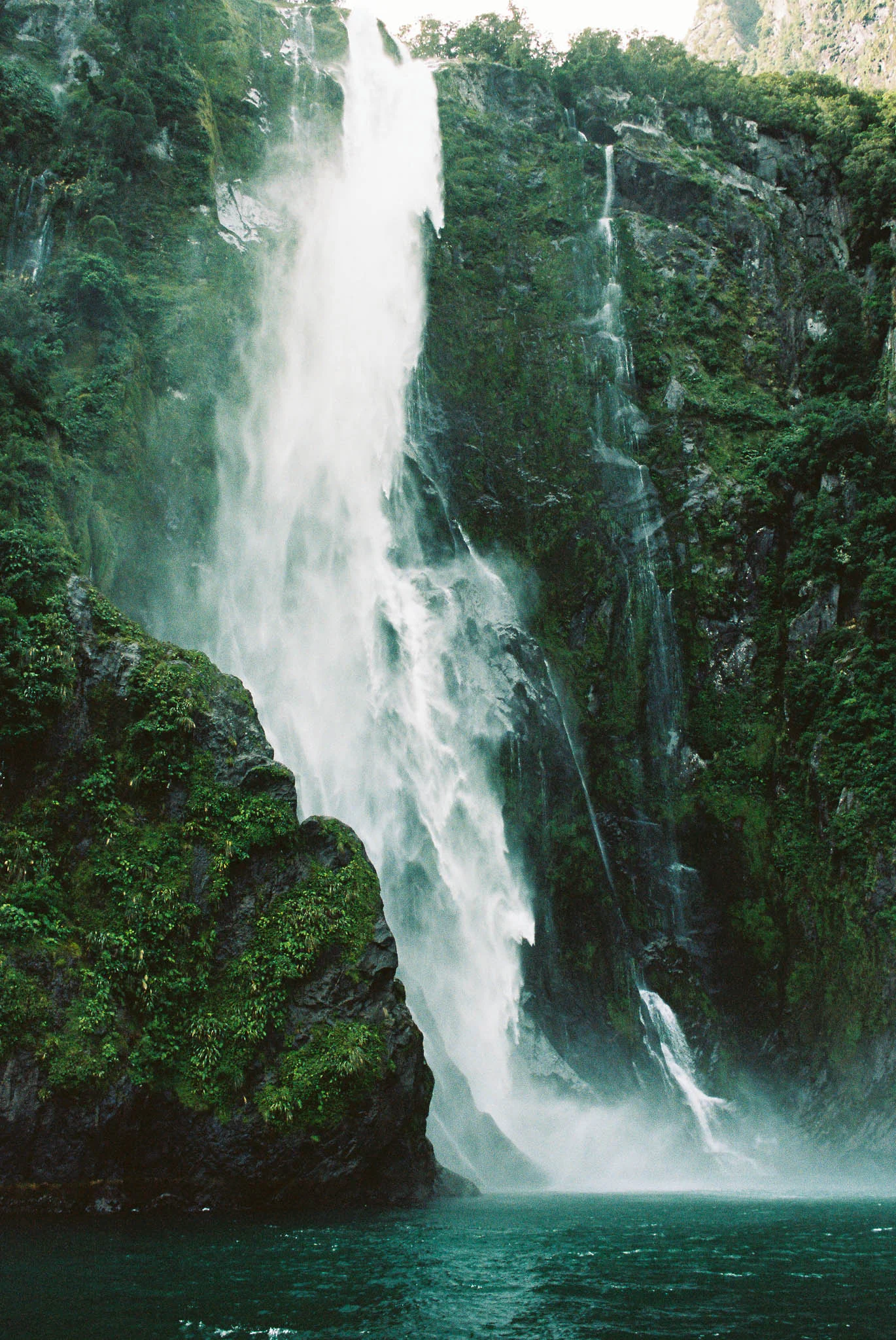 Waterfall in Milford Sound