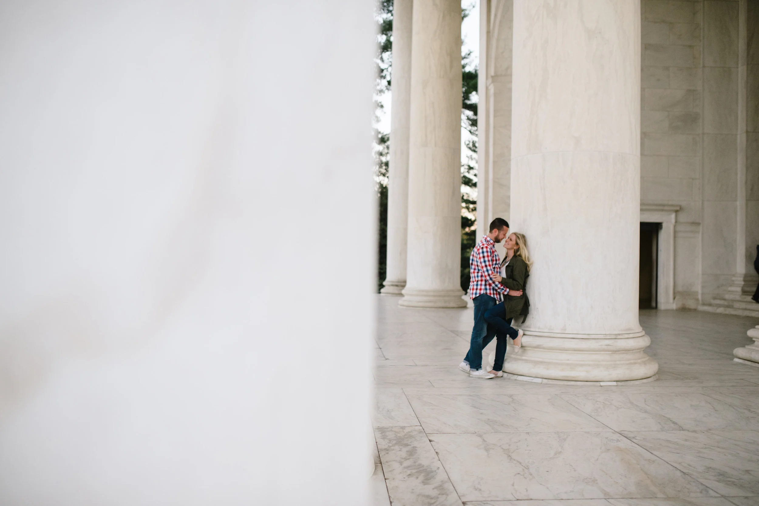 engagements in the washington dc jefferson memorial amongst the marble columns