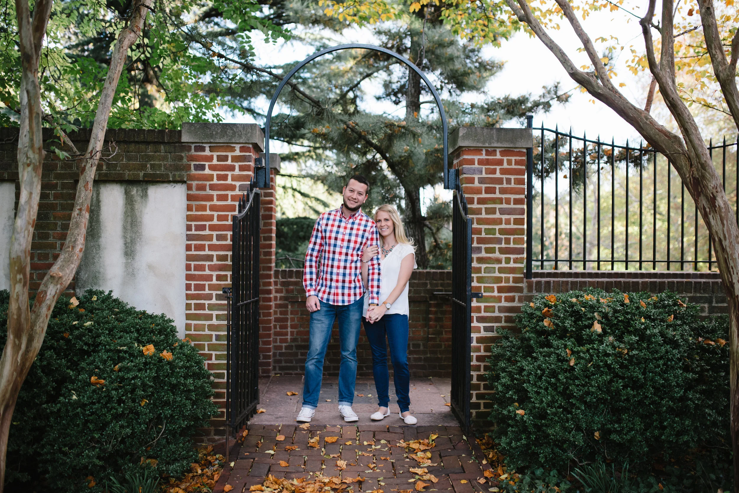 fall engagement photo from dumbarton oaks in washington dc