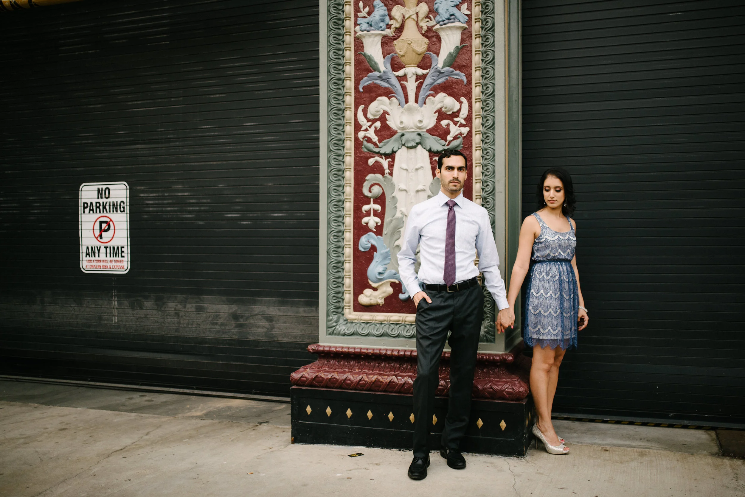 editorial style engagement portrait in dc