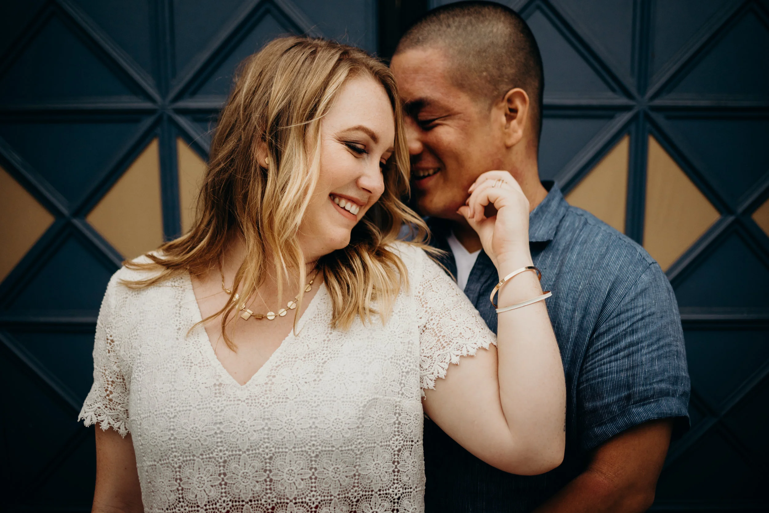 engagement photo taken near National Portrait Gallery in Washington, DC
