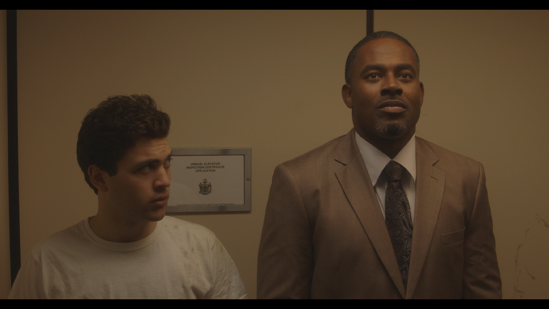  Morgan with&nbsp;Lamman Rucker in "Service to Man" directed by Aaron Greer and Seth Panitch. 