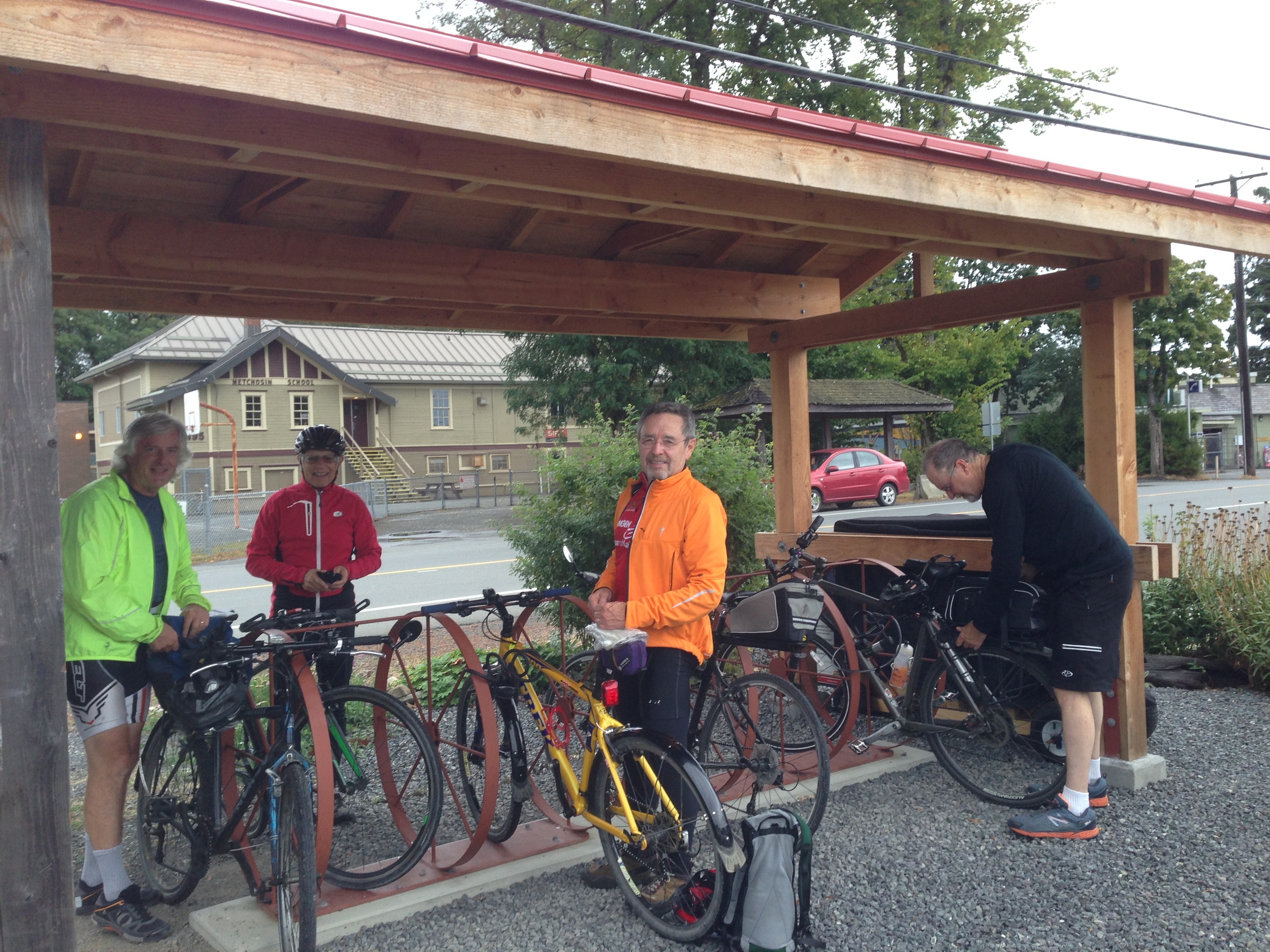The newly discovered bike rack for the Broken Paddle