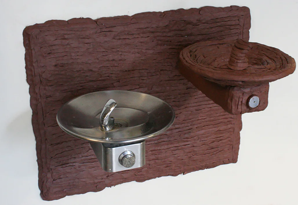 Just Wait Recycled Clay, Fountain 41 x 48 in 2012