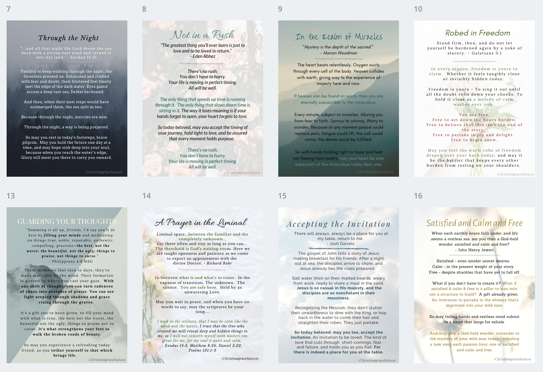Preview of the 30 Days of Intention e-book