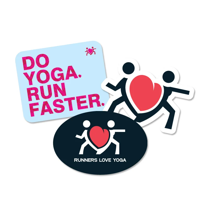 Runners Love Yoga stickers