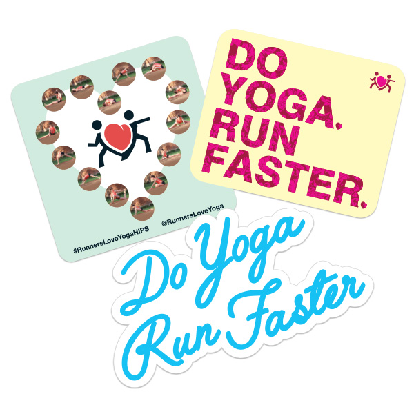 Do Yoga Run Faster stickers — Runners Love Yoga