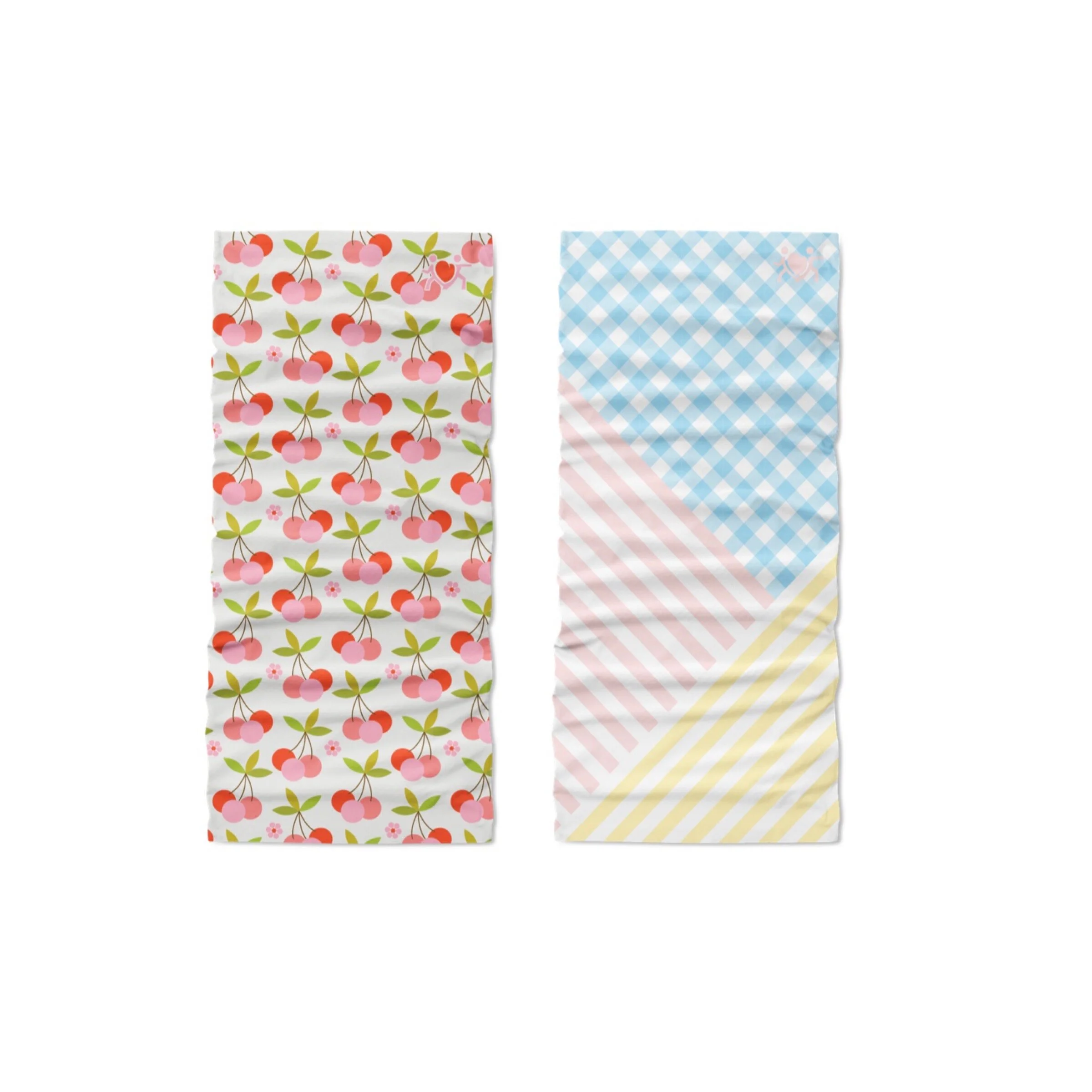 ALMOST GONE: Neck Gaiter Two-Pack (Cherries and Gingham)