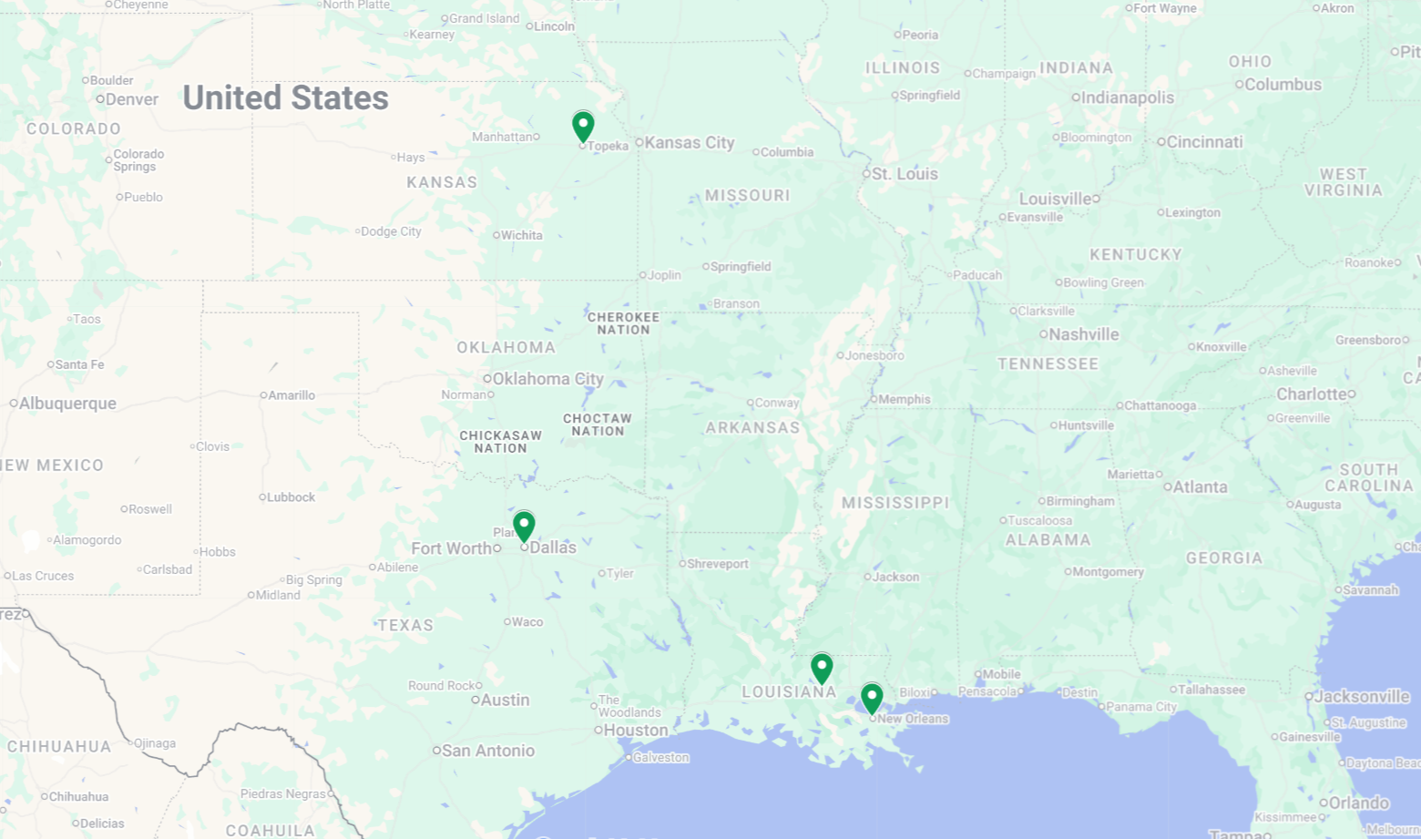 Map of Gandy Energy Locations