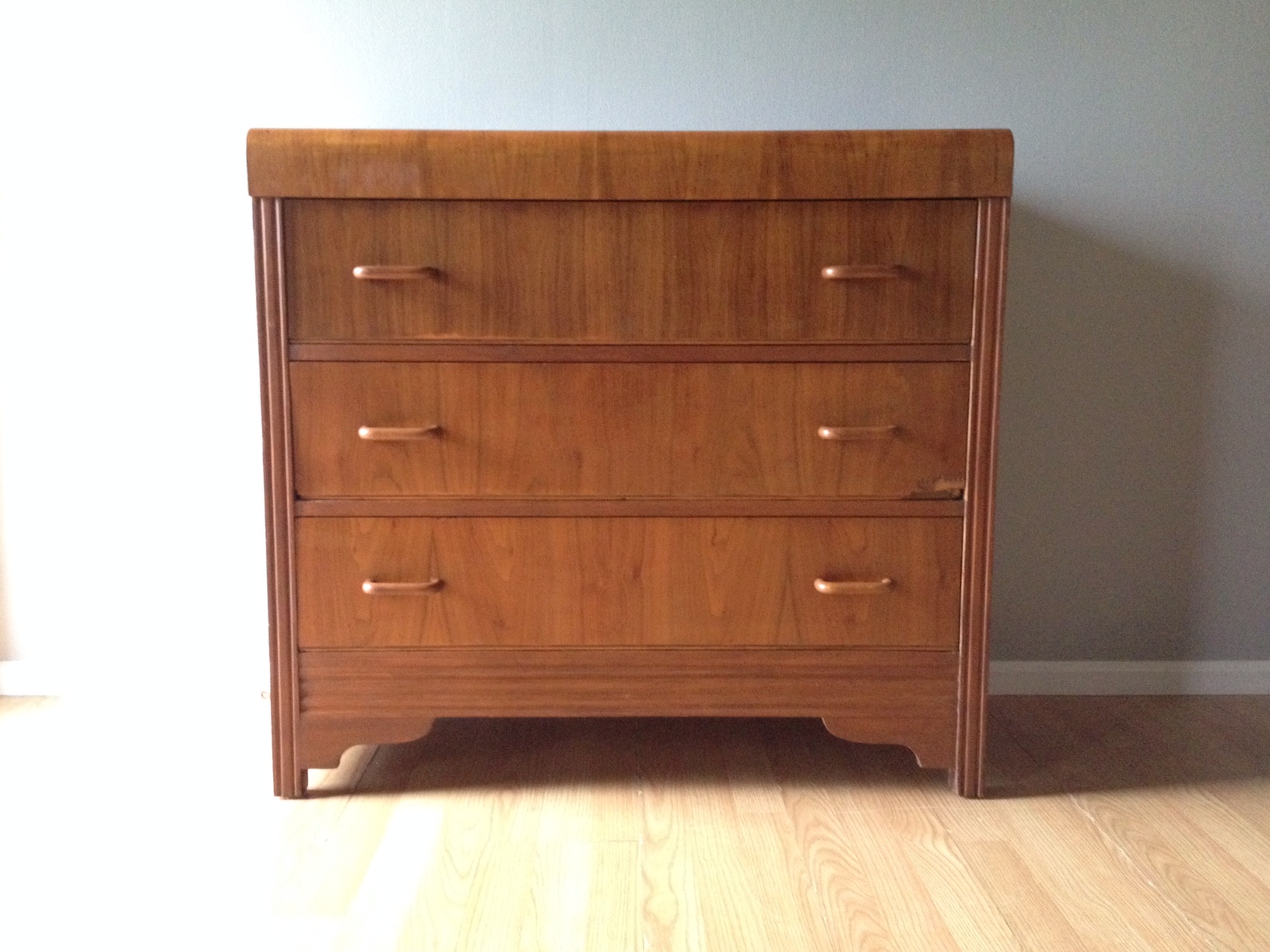 vintage Art Deco waterfall dresser.