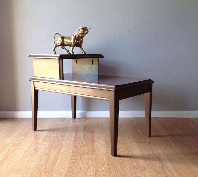 vintage 60s step end table