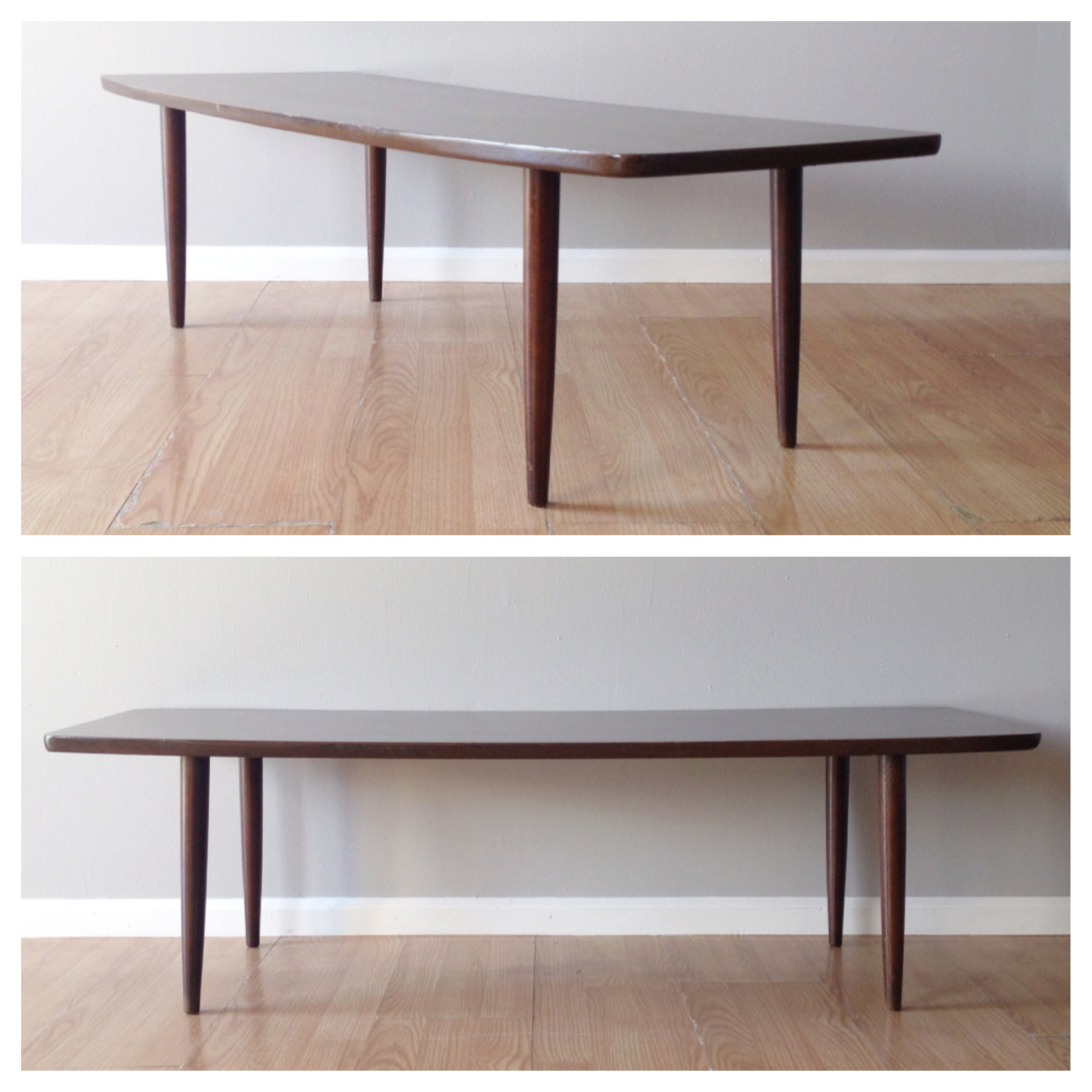 vintage mid century modern coffee table.