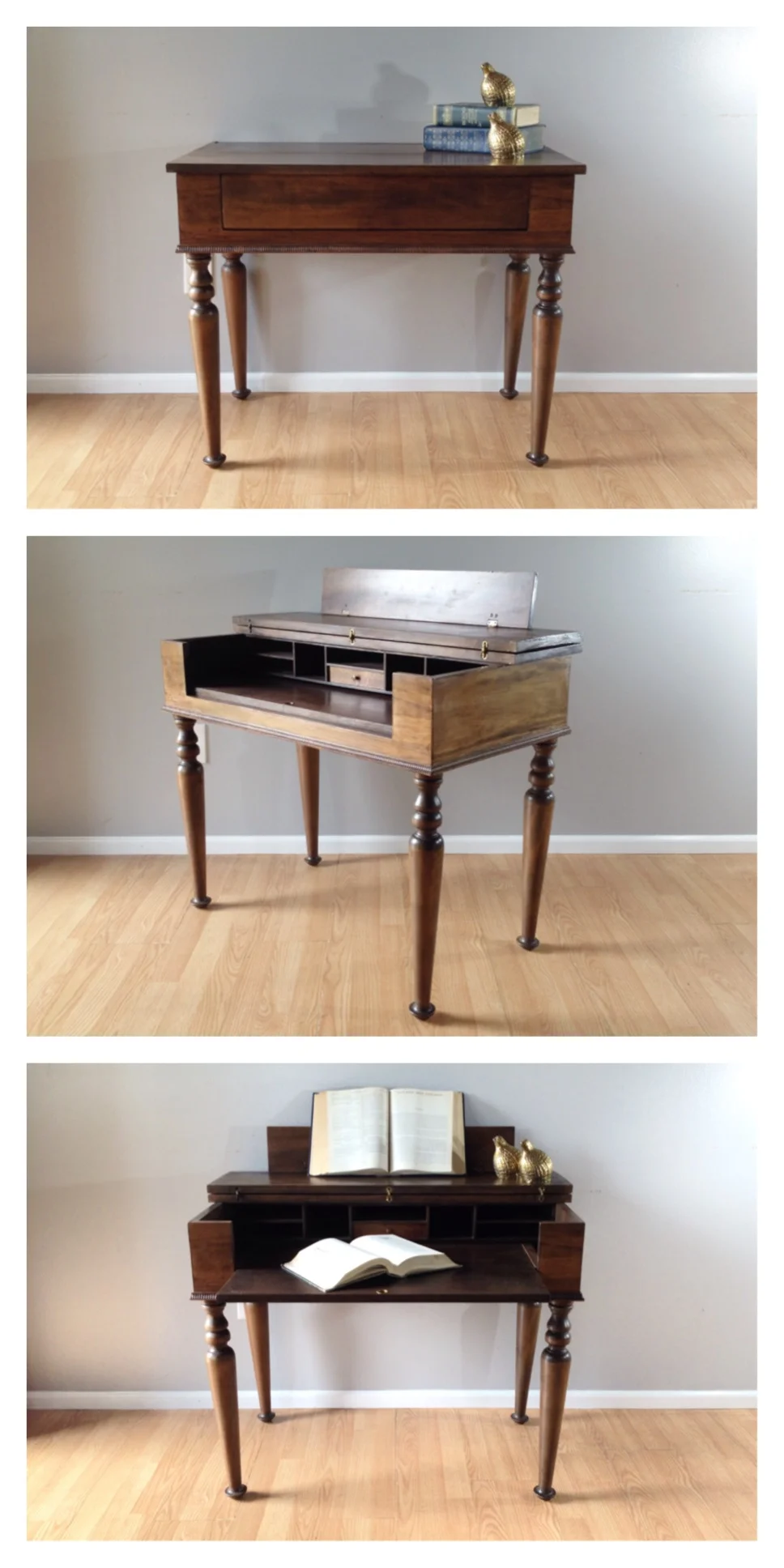 antique captain's desk.