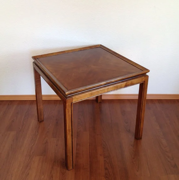 vintage square occasional table by Brandt Furniture.